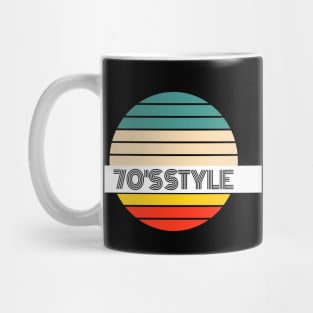 Retro 70’s Style Fashion and Decor (BLACK TEXT) Mug